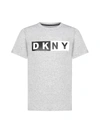 DKNY T-SHIRT,DP8T5894 -PEARLGREYHEATHER