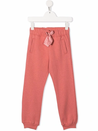 Chloé Kids' Drawstring-waist Trousers In Pink