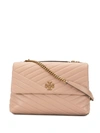 Tory Burch Kira Chevron Leather Crossbody Bag In Neutrals