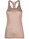 SAINT LAURENT BEIGE RACERBACK VEST TOP,541D0CA1-54E1-436B-A0B1-80464E72D361