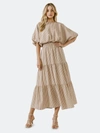 English Factory Tiered Maxi Skirt In Brown