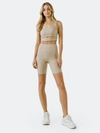 Grey Lab Highwaisted Bike Shorts In Khaki