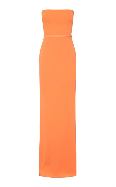 Alex Perry Women's Cassidy Satin-crepe Strapless Column Gown In Orange