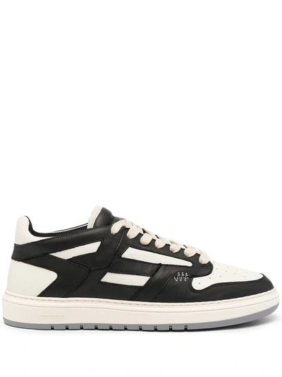 Represent Reptor Low Panelled Sneakers In Black,vintage White