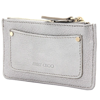 Jimmy Choo Ladies Nancy Star Leather Key Holder Purse In Beige