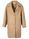 Palm Angels Beige Wool-blend Single-breasted Coat