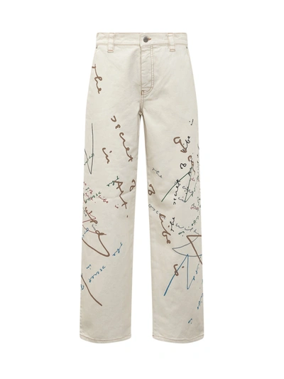 Jw Anderson Oscar Wilde Capsule Straight-leg Trousers In Neutrals