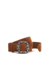 Etro Leather Belt In Brown