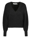 Iro Vneck Sweater In Merino Wool In Black
