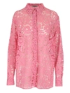 VALENTINO HEAVY LACE SHIRT IN PINK