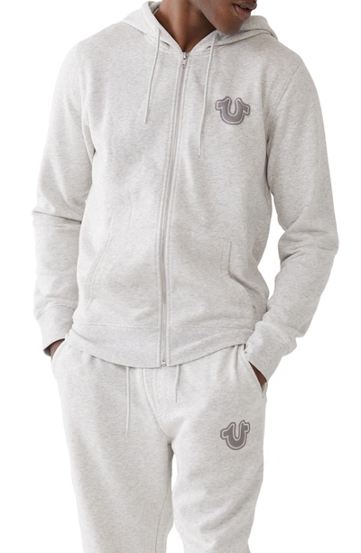 True Religion Core Zip-up Hoodie In Oatmeal