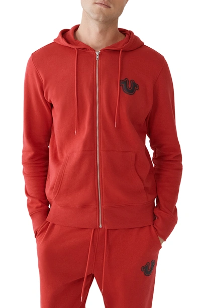 True Religion Core Zip-up Hoodie In True Red
