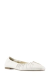 Marc Fisher Ltd Ophia Ballet Flat In Chic Cream Leather