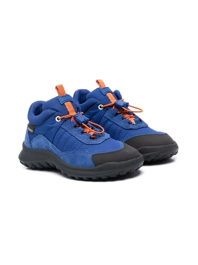Camper Kids' Waterproof Lace-up Ankle Boots In Blue