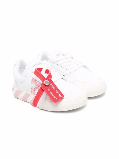 Off-white Kids' Vulcanized Low Strapped Trainers In White