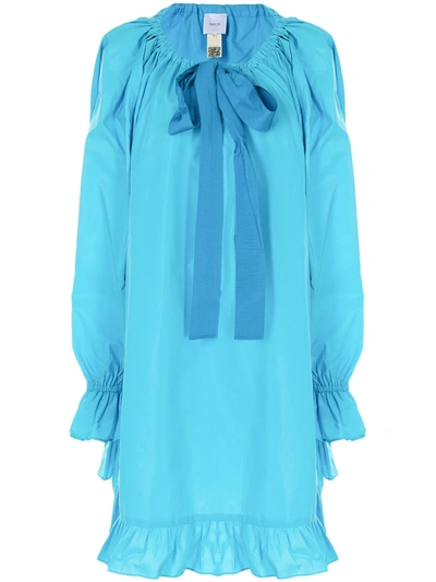 Patou Bow-detailed Midi Dress In Blau