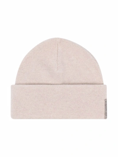 Brunello Cucinelli Kids' Ribbed-knit Cashmere Beanie In Neutrals
