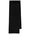 Totême Wool Cashmere Long Double Scarf In Black