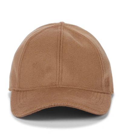 Totême Wool And Cashmere Baseball Cap In Brown