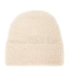 Totême Off-white Alpaca Knit Beanie In White