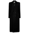 Saint Laurent Wool-blend Twill Chesterfield Coat In Noir