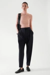 Cos Slim-fit Merino Wool Turtleneck Top In Pink