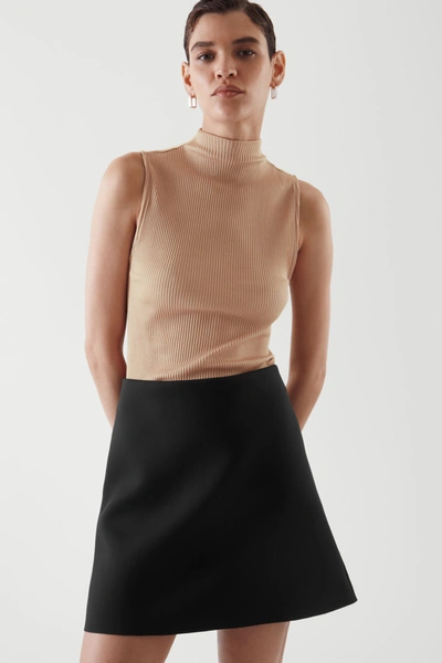 Cos Scuba Mini Skirt In Black