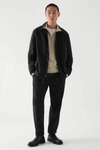 Cos Relaxed-fit Wool Tapered Chinos In Black