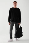 Cos Relaxed-fit Sweatshirt In Black