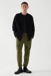 Cos Relaxed-fit Wool Tapered Chinos In Green