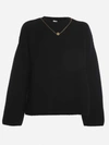 LOEWE WOOL AND CASHMERE SWEATER WITH CHAIN,H526Y14K47 CREWNECK1100