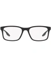 Prada 55mm Rectangle Optical Glasses In Black