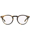 Oliver Peoples Gregory Peck Tortoiseshell Glasses In Brown
