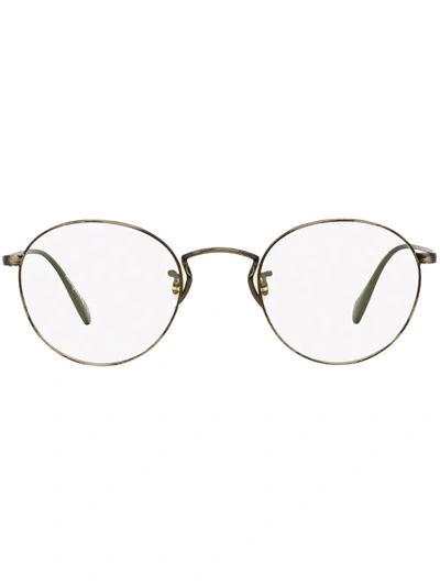 Oliver Peoples Coleridge Round-frame Glasses In Metallisch