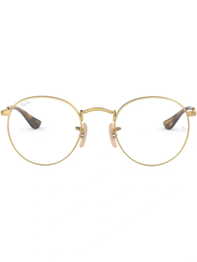 Ray Ban Round Frame Optical Glasses In Weiss