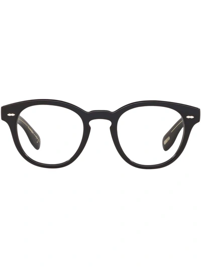 Oliver Peoples Ov5413u Cary Grant Round-frame Acetate Glasses In Black