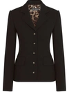 Dolce & Gabbana Dolce Single-breasted Wool Blazer In Black