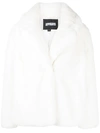 Apparis Milly Faux Fur Short Coat In Ivory
