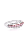 Hyt Jewelry 18kt Gold Argyle Pink Diamond Ring In Silver