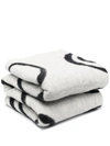 10 Corso Como Lambs Wool Patterned Throw In White