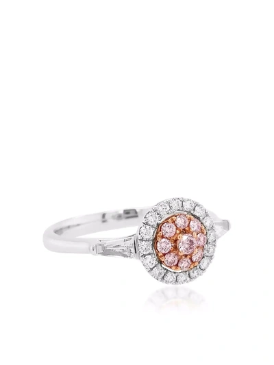 Hyt Jewelry 18kt Gold Argyle Pink Diamond Engagement Ring In Silver