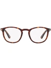 PERSOL TORTOISESHELL SQUARE-FRAME GLASSES