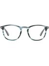 Persol Striped Square-frame Glasses In White