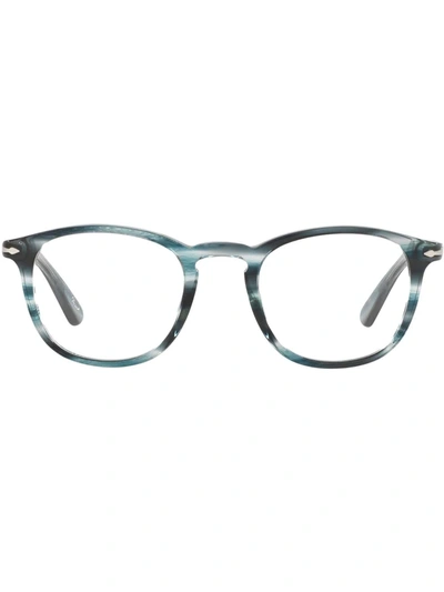 Persol Striped Square-frame Glasses In White