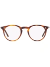 Oliver Peoples O'malley Round-frame Sunglasses In Brown