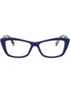 Prada Geometric-frame Glasses In White