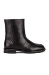 Manolo Blahnik Motosa Ankle Boots In Black Calf Leather In Black