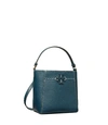 Tory Burch Mcgraw Small Bucket Bag In Federal Blue