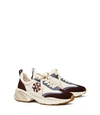 Tory Burch White Good Luck Suede Sneakers In White / Plum