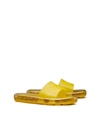Tory Burch Logo-embossed Bubble Jelly Slides In Sake Gold